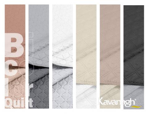 COLCHA QUILT KAVANAGH BICOLOR KING C/ FUNDAS	